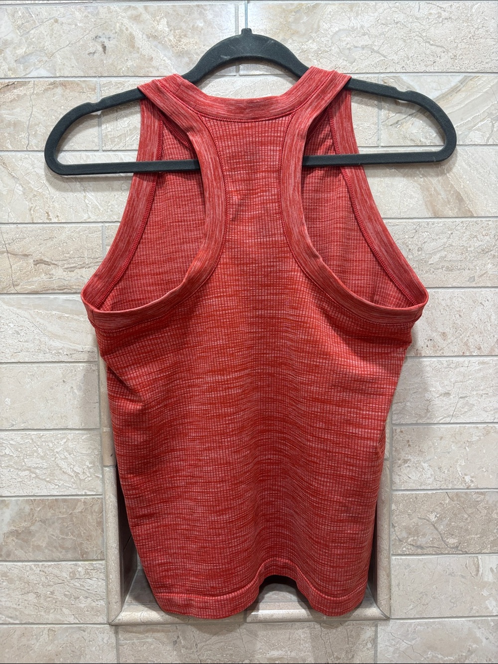 Athleta Red Ribbed High-Neck Racerback Tank - Picture 4 of 6